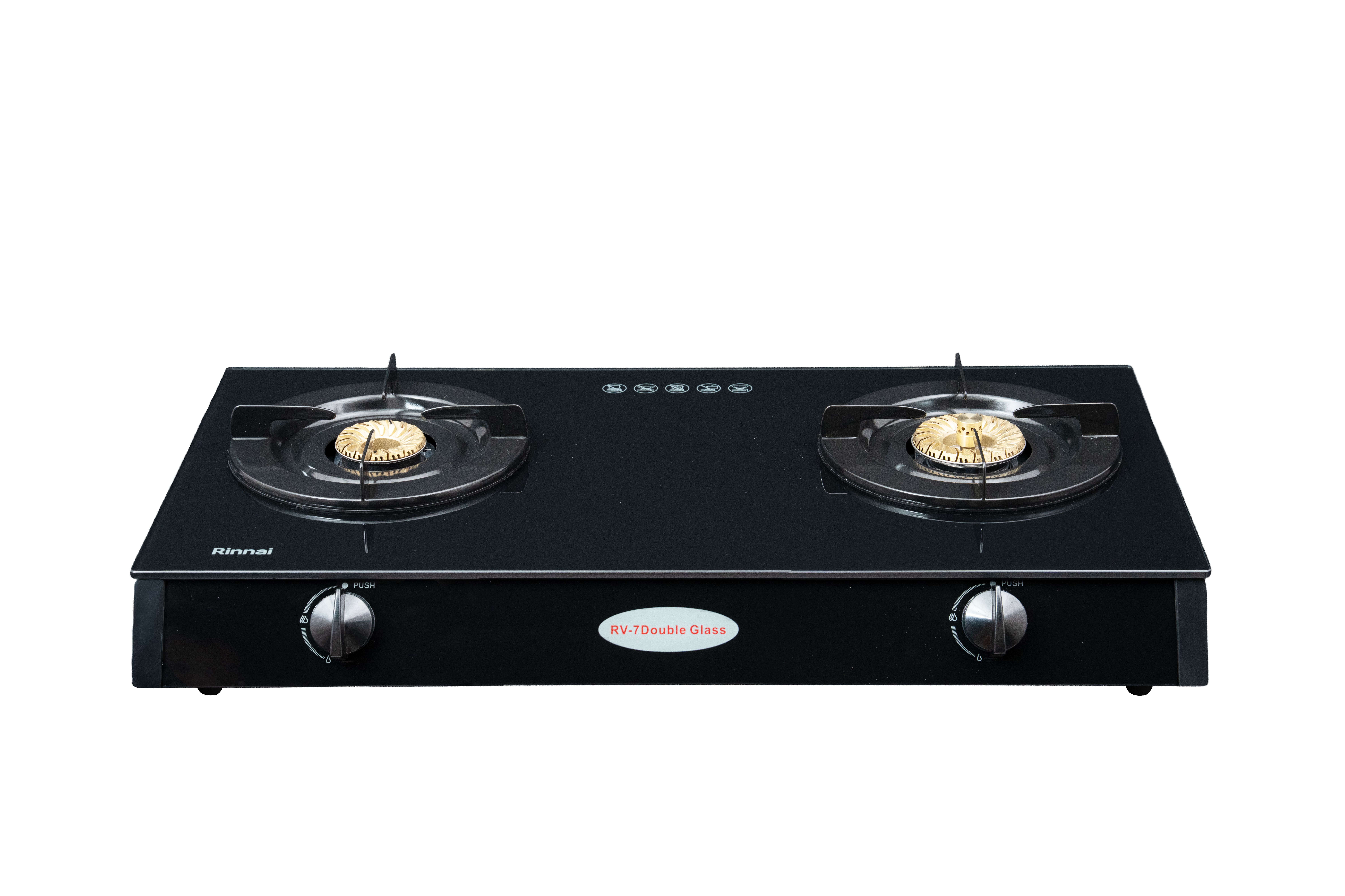 Bếp gas để bàn Rinnai RV-7Double Glass(B)